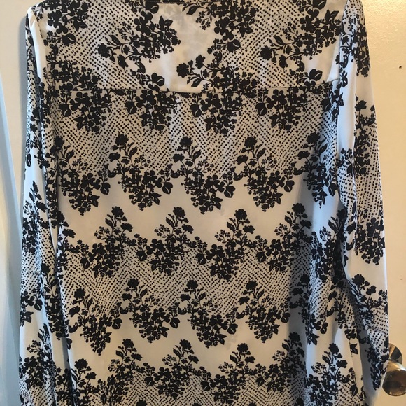 CANDIES black and white damask blouse - Picture 5 of 6